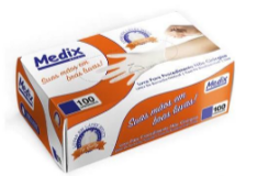 Luva Latex M C/talco CX C/ 100UN Medix