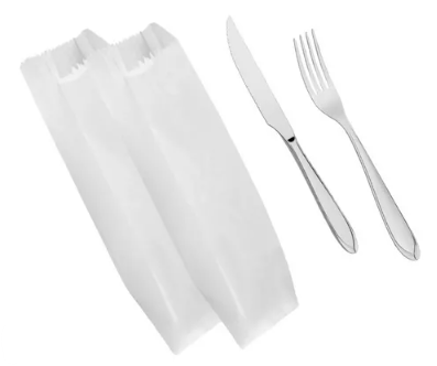 Saco Talher 7*25 Papel Branco 500UN