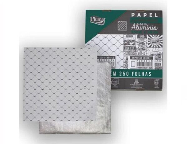 Papel Lamin C/alum Liso 38X38 250UN