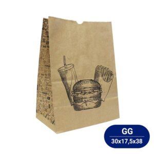 Saco Sos Gg Pardo 50UN Das Minas Burguer