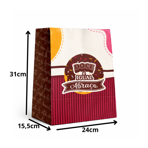 Saco Sos G 24*15,5*31CM 50UN Vino