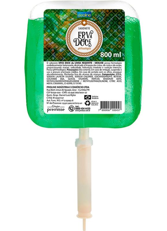 Sabonete Erva Doce Soft Refil 800ml Prem