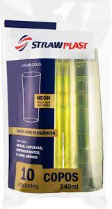 Copo Suco 200ml Vd Neon 10UN Cpng-0200