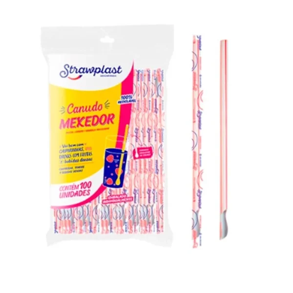 Canudo Mexedor 6MM Pct 100UN