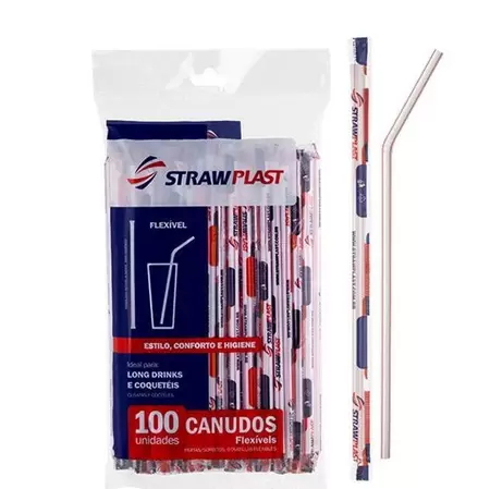 Canudo Sache Flex Diam 6MM 100UN Cs-304