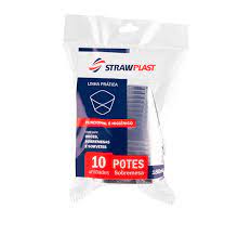 Pote Quad 180ml Cristal Pct10un Pt-180