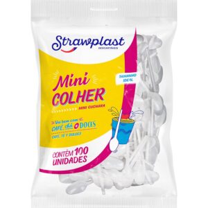 Mini Colher Branca Pct 100UN Csb-690