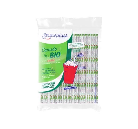 Canudo Bio Flex Shake 8MM Pct100un Cb896
