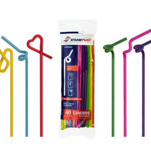 Canudo Artist Flex 6MM 26CM 40UN Cs-235