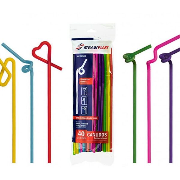 Canudo Artist Flex 6MM 26CM 40UN Cs-235