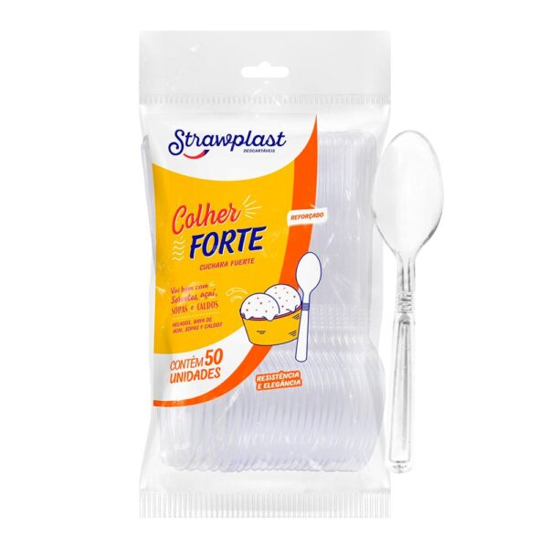 Colher Forte Cristal Pct 50UN Csc-641