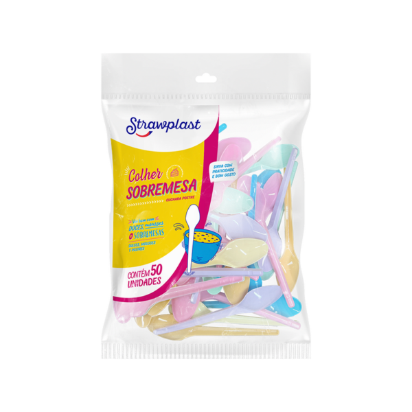 Colher Sobremesa Mista Candy Pct 50UN