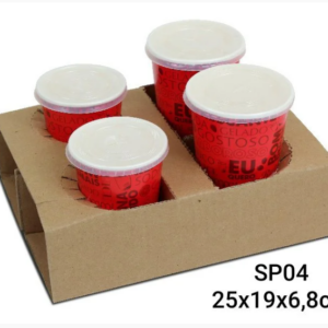 Suporte Papel P/4 Copos 25X19X6,8CM 50UN