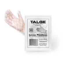 Luva Plastica Desc Transp Talge 100UN