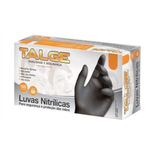 Luva Nitrilica Preta M S/talco