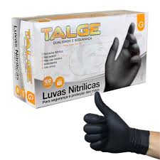 Luva Nitrilica Preta P S/talco
