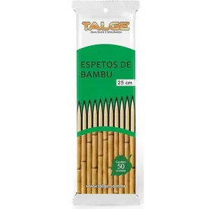 Espeto Bambu 18CM 50UN Talge
