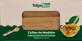 Colher Madeira 16CM Embalado C/ 50 UN