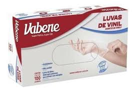 Luva Vinil M Vabene C/talco