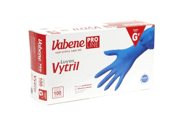 Luva Vytril Azul G S/po CX C/100un