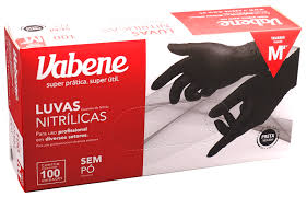 Luva Nitrilica Preta M S/talco