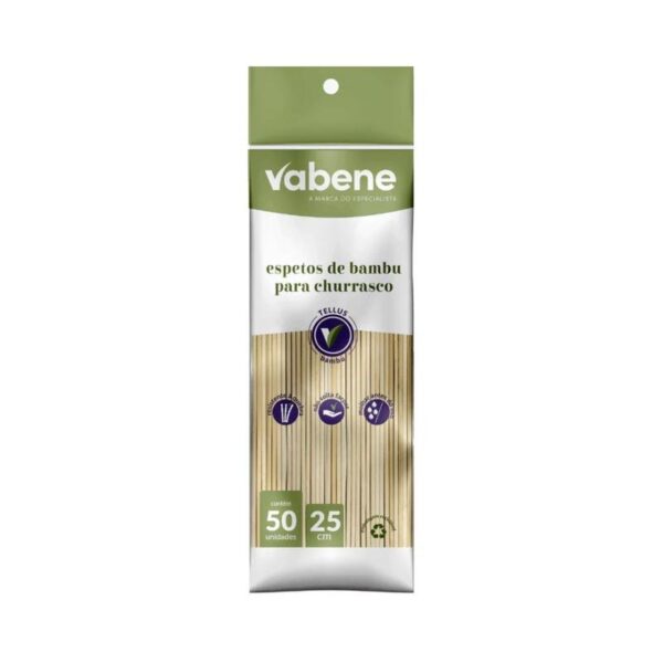 Espeto Bambu 18CM 50UN Vabene