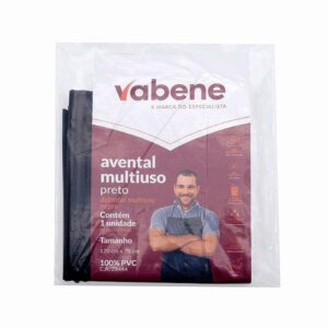 Avental PVC Preto 70*1,20 Vabene