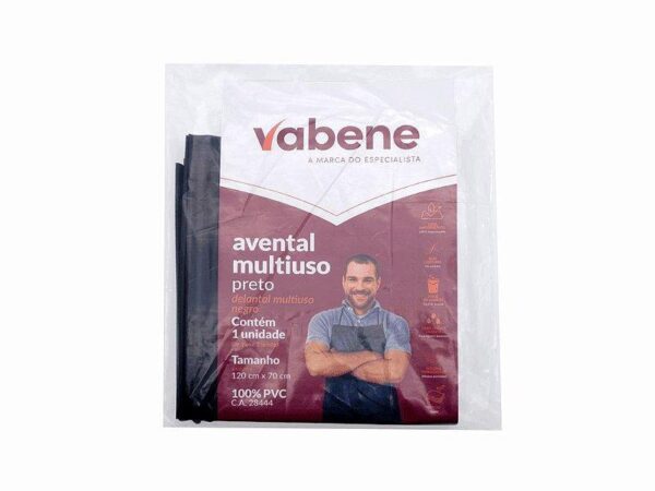 Avental PVC Preto 70*1,20 Vabene