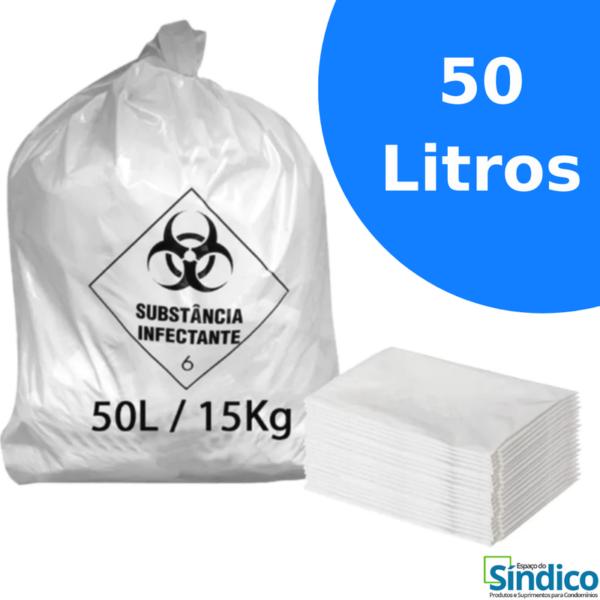 Saco Lixo Infect Bco 50L 63*80 100UN