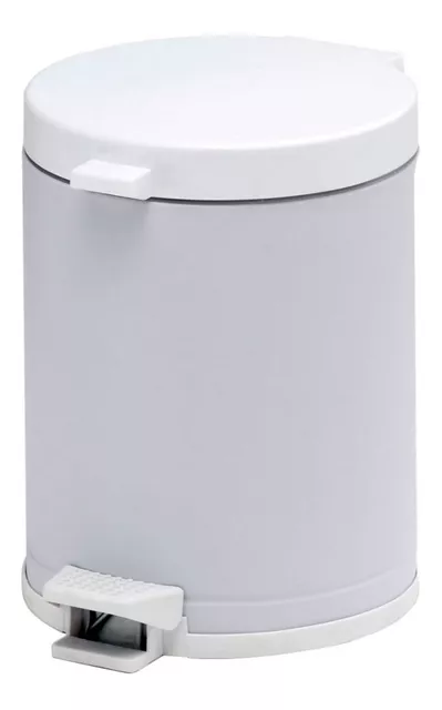 Lixeira C/pedal Bca C/recip Plast 15LT