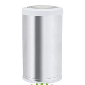 Lixeira Inox C/tp Basc Aro Bco 20LT