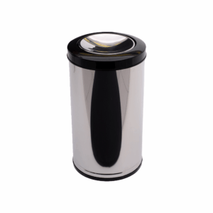 Lixeira Inox Tp Basc Aro Preto 20 Lt