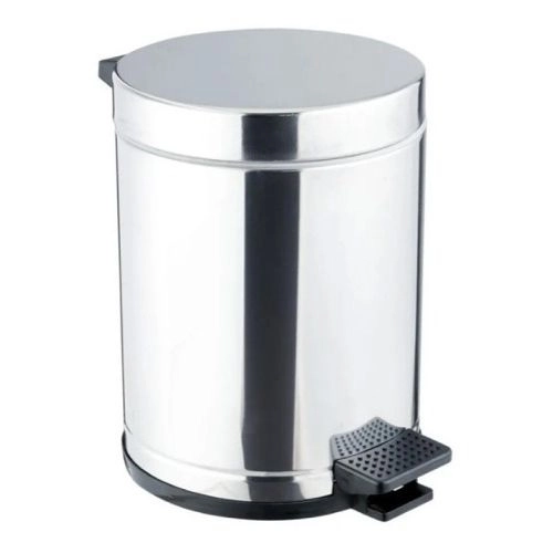 Lixeira C/pedal Inox C/recip Plast 15LT